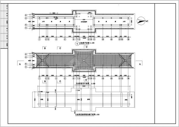 某地一层框架结构四角重檐亭建筑结构设计施工图纸-图二
