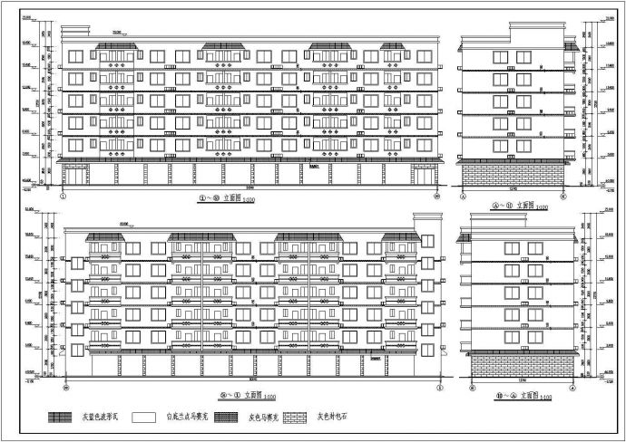 某地6层砖混结构公寓式住宅楼建筑施工图_图1