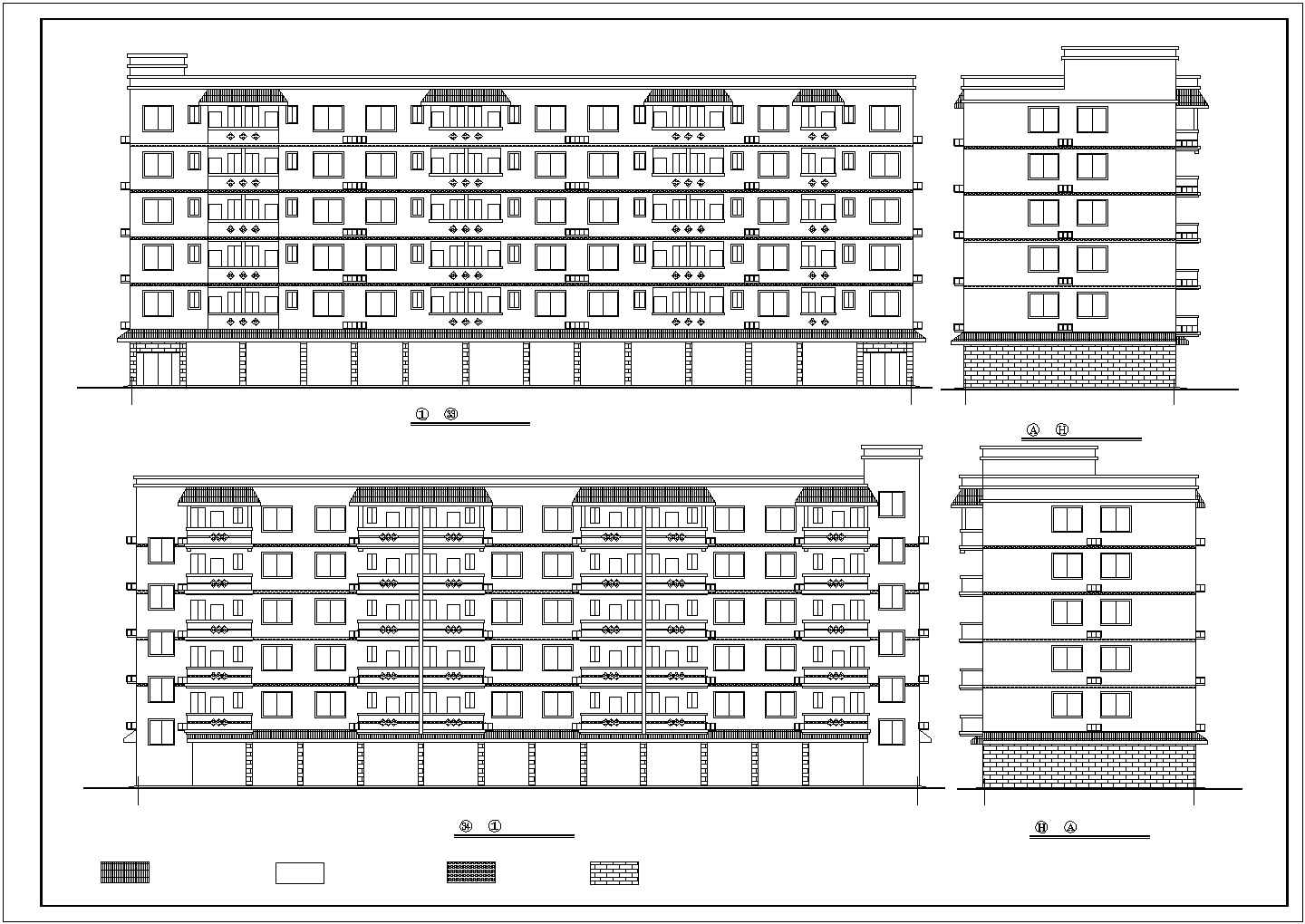 某地六层砖混结构学生公寓建筑、结构设计施工图纸