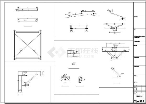 福联公司钢结构工程CAD图纸（含设计说明）-图二