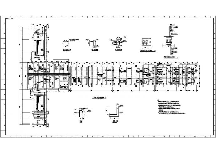 某地2层框架结构地下廊道全套结构施工图_图1