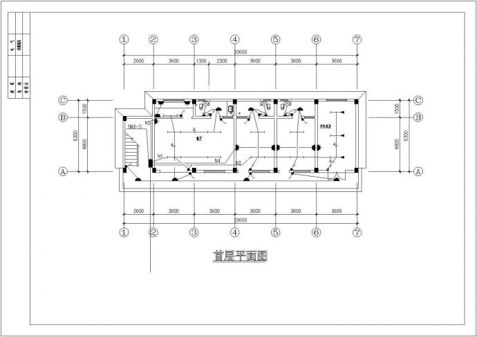 某二层加油站电气CAD设计施工图纸_图1
