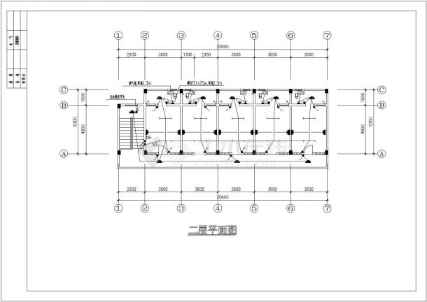 某二层加油站电气CAD设计施工图纸-图二