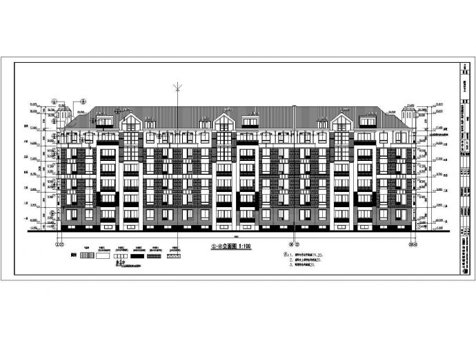 某地六层框架结构住宅建筑设计施工图纸_图1
