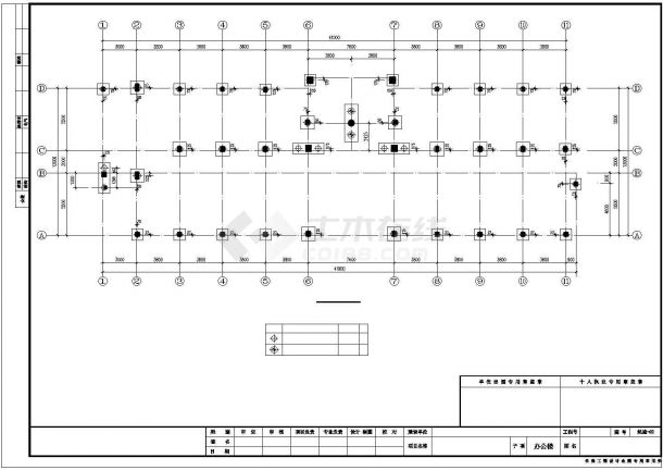 框架办公楼工程设计CAD图纸（全集）-图二