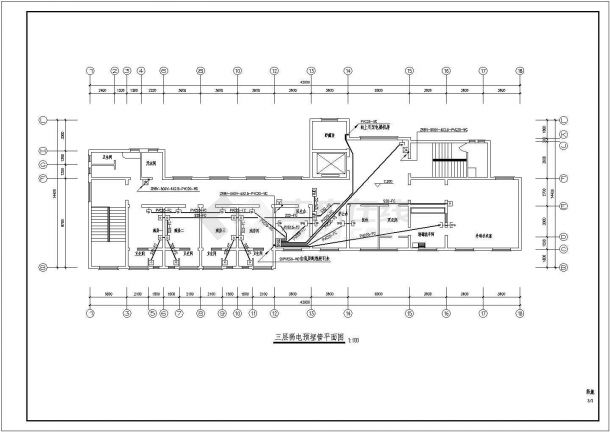 医院综合楼电气设计CAD施工图纸-图二