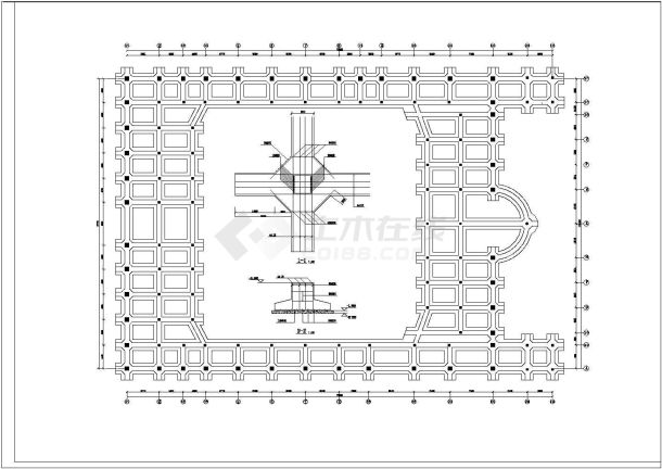 某地经典体育馆建筑结构设计图（内容详细）-图二