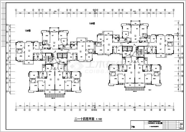 某地区小区十六层楼强弱电设计CAD图-图二