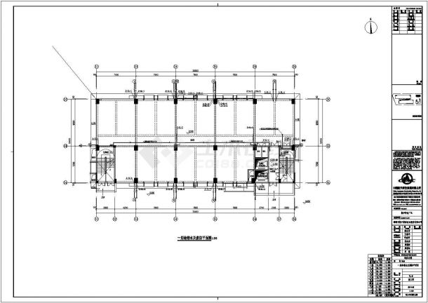 某地大型办公楼建筑CAD设计施工图-图一