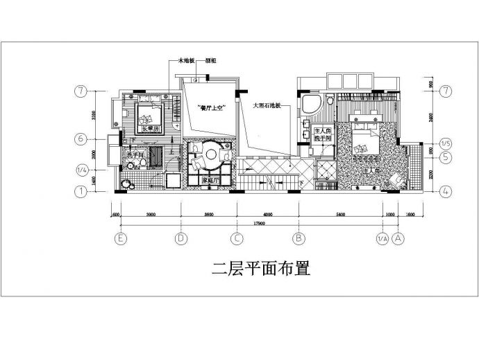 一套经典的豪华别墅平面装修CAD图_图1