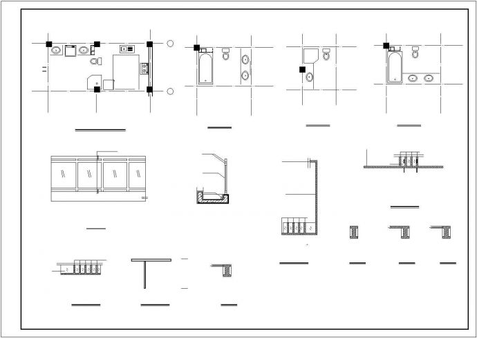 某地区大型联排别墅建筑施工CAD图_图1