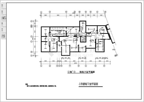 11层住宅电气cad施工平面图纸全套方案-图二