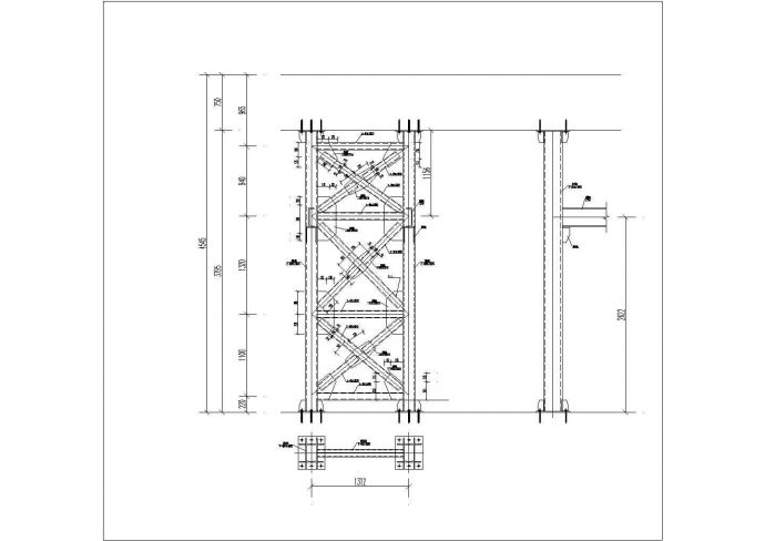 某地商场矩形回转钢结构楼梯设计图_图1