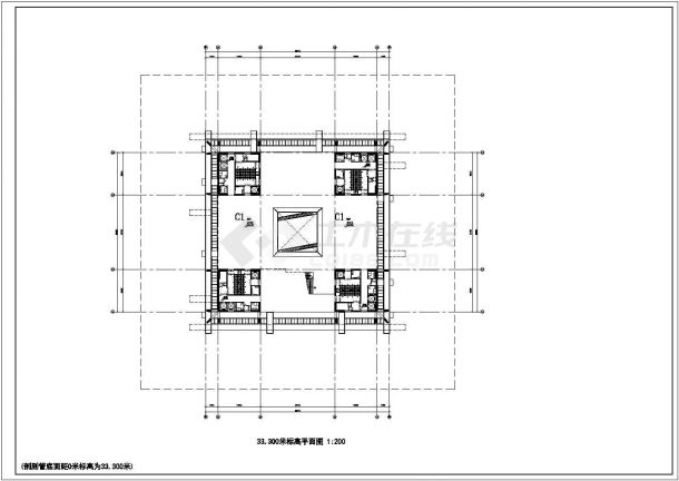 宜兴博物馆平面图建筑与施工cad全套图纸-图二