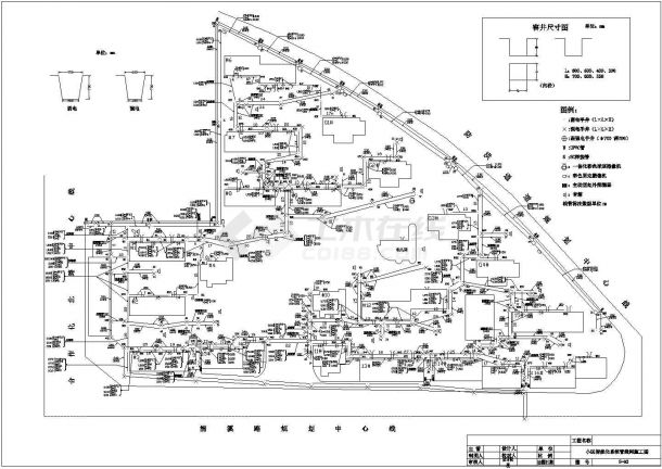 某地区花园住宅小区网络电路施工CAD图-图一