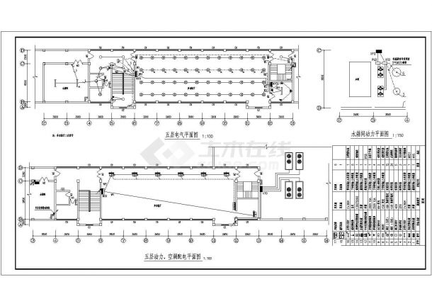 5层办公楼电网全套电气设计施工CAD图方案-图一