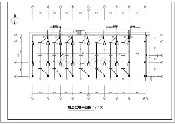 某地区市郊底商多层住宅楼CAD图-图一