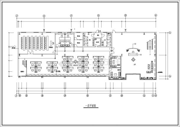 某地大型办公楼装修CAD设计施工图纸-图一