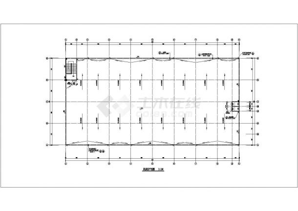 某企业两层框架结构食堂建筑设计施工图-图二