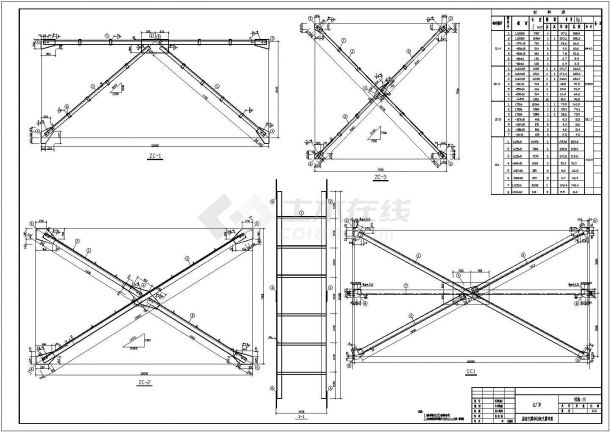 22米跨重钢厂房全套结构施工图纸-图二