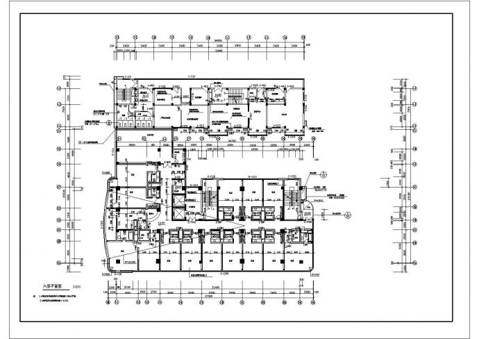 北京某民航宾馆建施CAD设计图纸_图1
