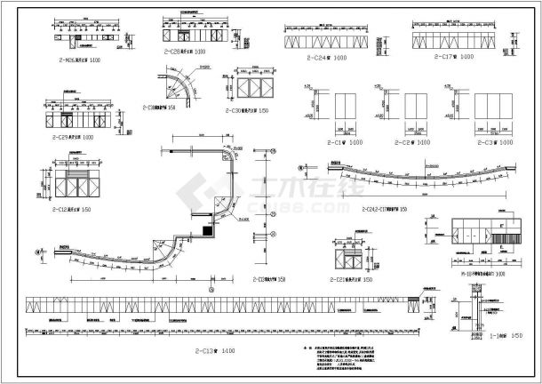 某学校餐厅建施全套方案cad施工图-图二