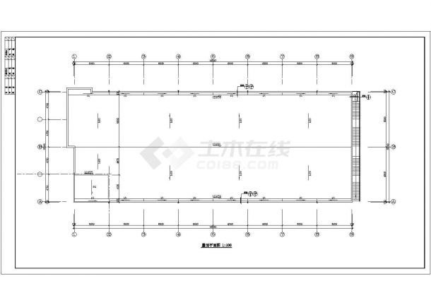 库房施工及设计方案全套CAD平面图-图二