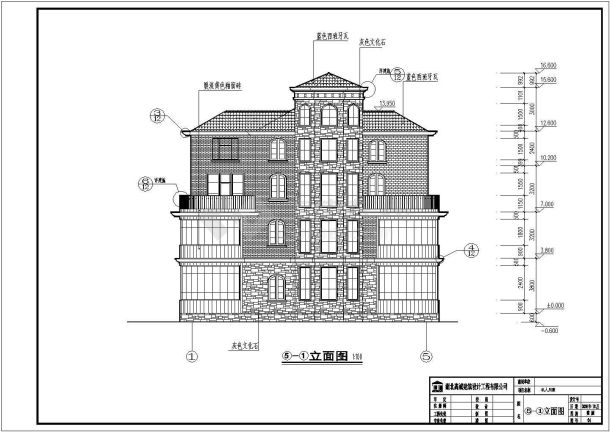 湖北四层框架结构私人别墅建筑结构设计施工图-图二