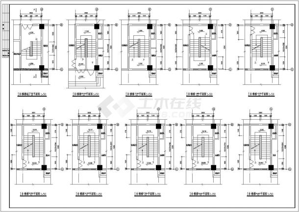 旅馆设计施工方案全套CAD平面图 -图二