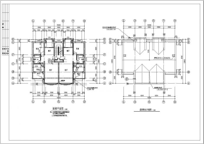 某别墅建筑施工及设计方案全套CAD图纸_图1