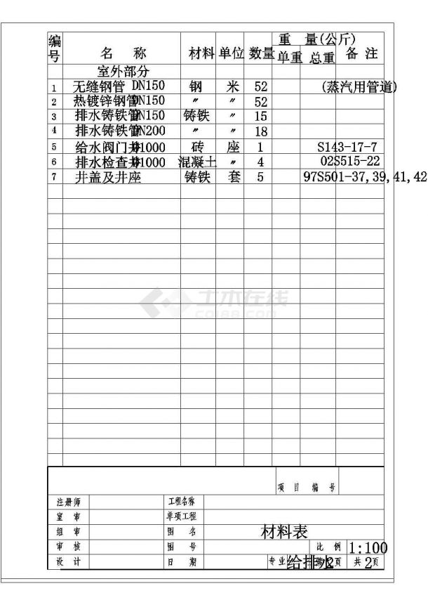 某钢管厂浴室扩建结构设计方案全套CAD图纸-图一