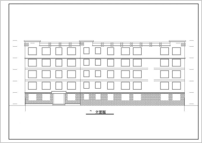 某5层框架教学综合楼建筑方案设计图_图1