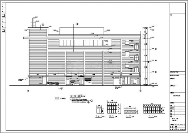 某4层框架结构购物广场建筑设计施工图-图一