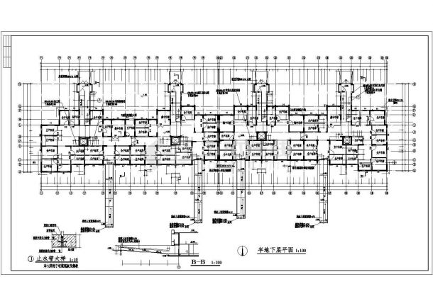 某小高层住宅建筑建施设计全套CAD图纸-图一