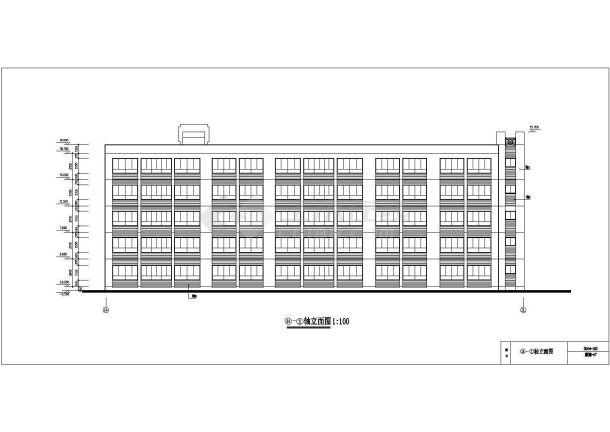 某中学教学实验楼施工及设计方案全套CAD图纸-图二