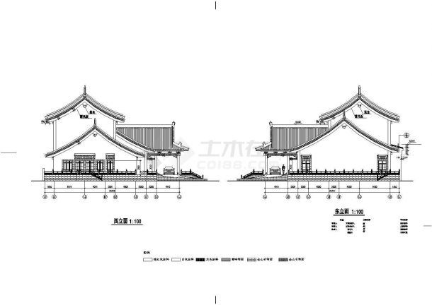 太湖古建筑结构设计方案及施工全套CAD图纸-图二