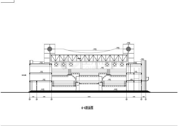 体育馆设计施工方案全套CAD图纸-图二