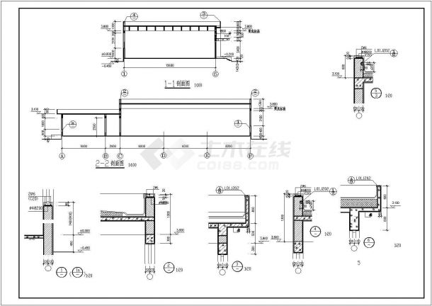 某公司职工餐厅建筑设计CAD施工图-图二