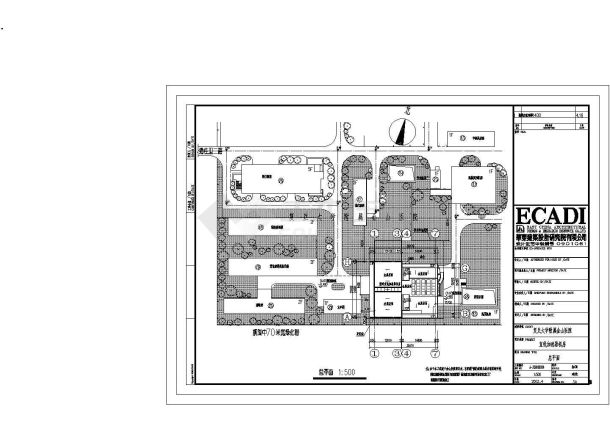 上海市金山某地两层框架机构机房建筑设计施工图纸-图一