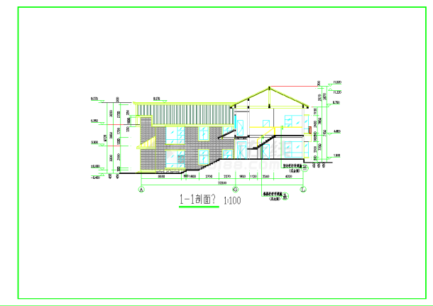 遵义某民居式度假村招待所建筑施工CAD图-图二