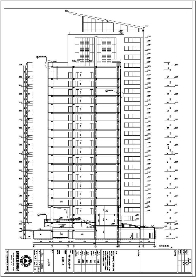 某地22层框剪结构办公楼建筑设计施工图_图1