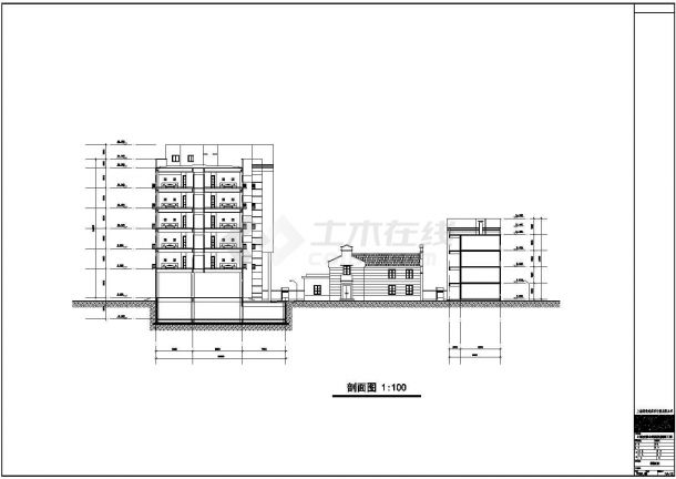 某地区6层框架结构酒店建筑方案图-图一