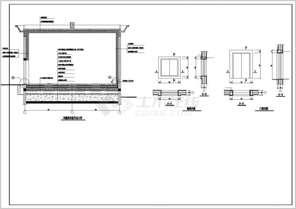 某地区单层冷库车间建筑设计CAD图-图二