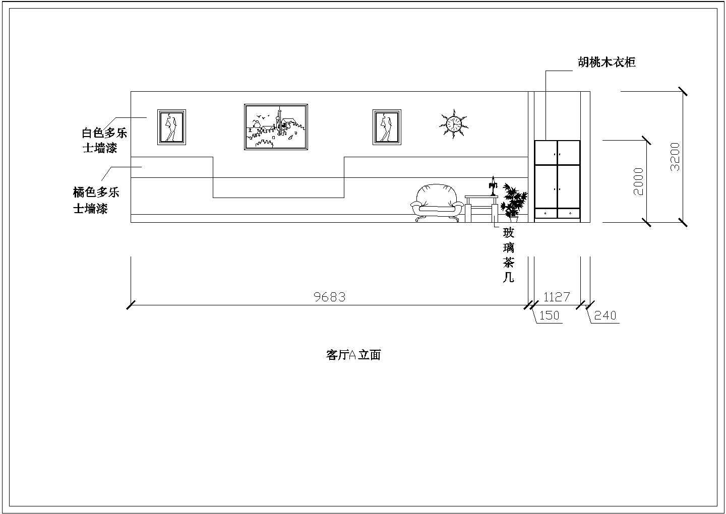 某地区单身公寓楼装修设计cad图