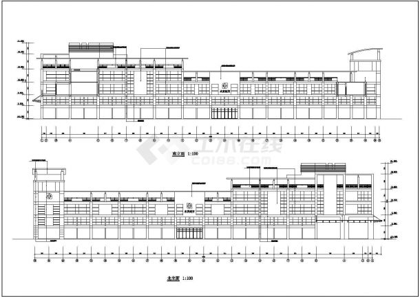 临城农贸市场建筑设计CAD方案施工图-图二