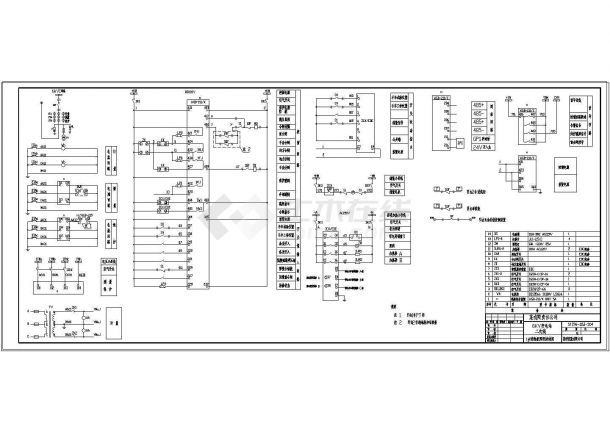 某地区6kv变电站二次线电气设计CAD施工图纸-图一