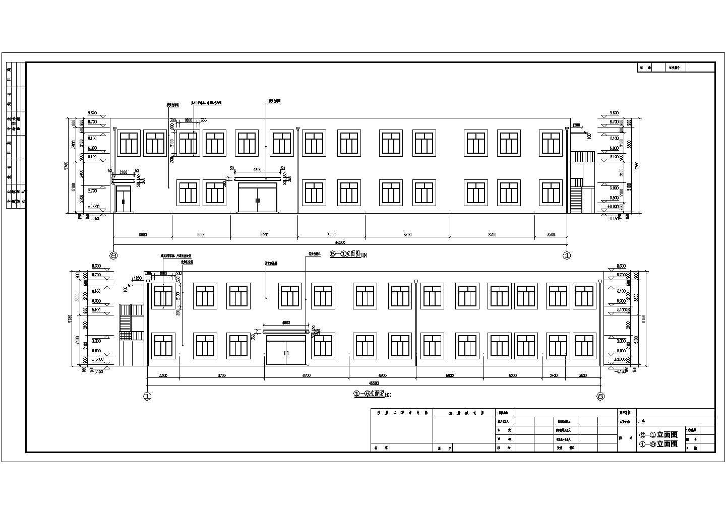 某地区某二层楼厂房建筑设计施工图