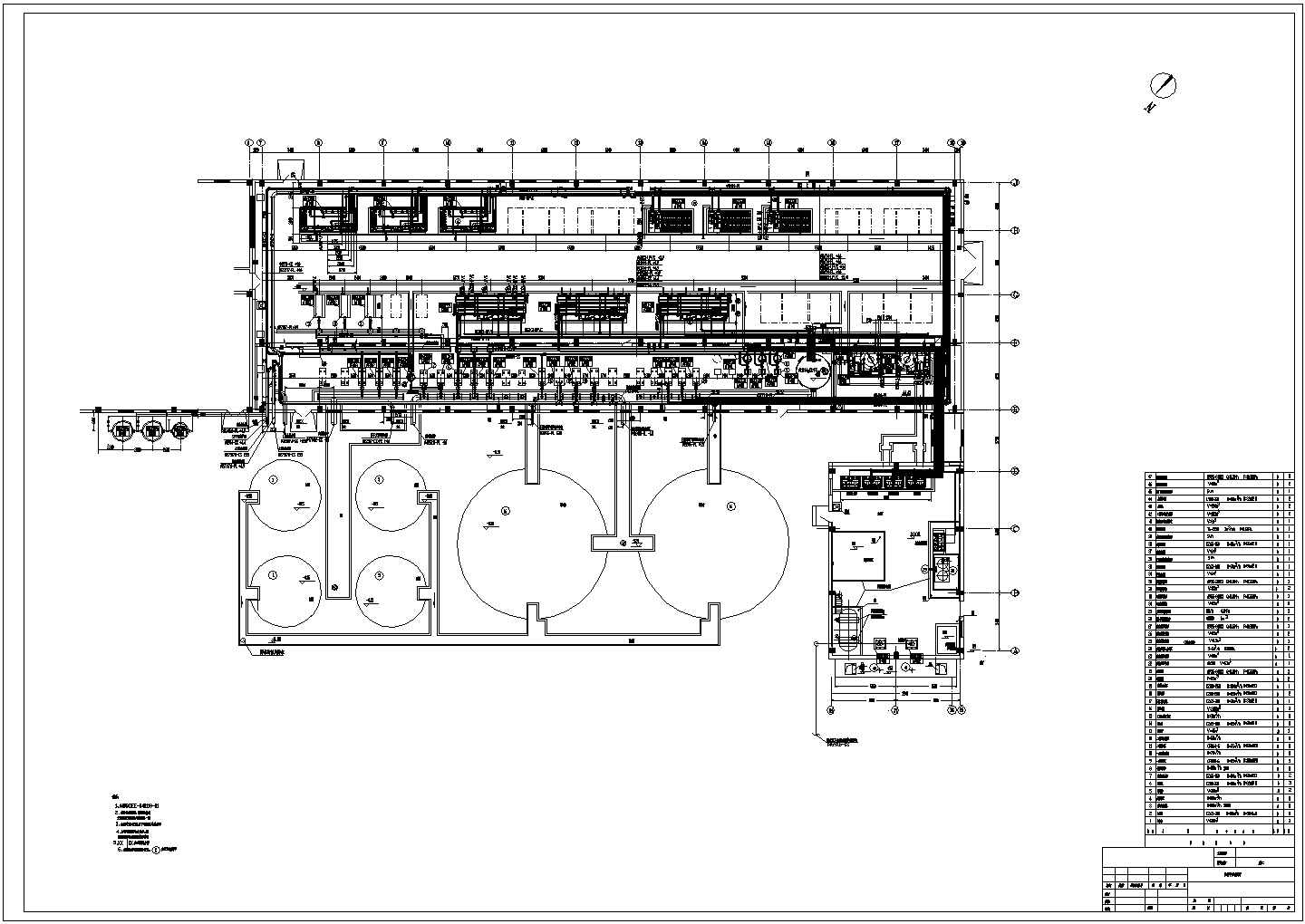 某公司设计电厂化水车间管道设备布置图