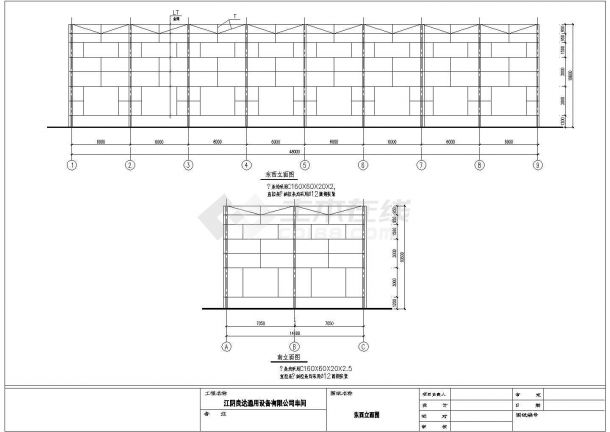 某地14.1米單跨單層輕型門式鋼架廠房施工圖-圖二