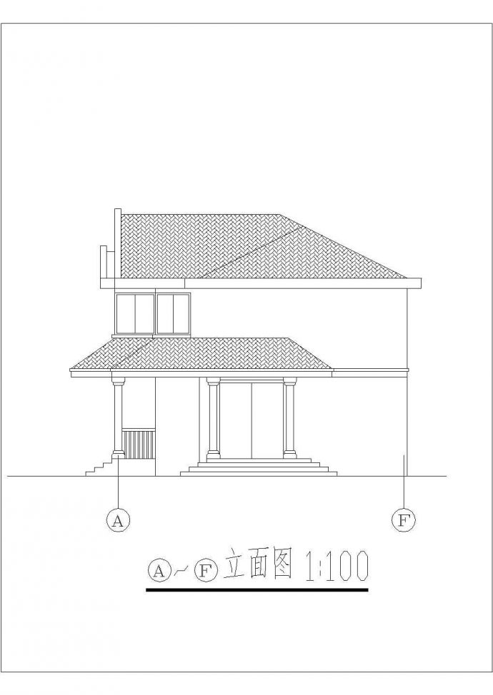 简单小型的乡村别墅设计方案建筑图_图1